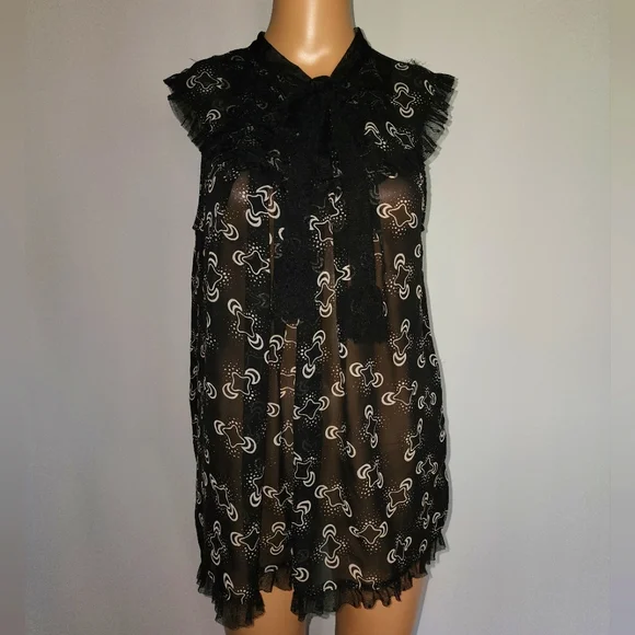 Large Anna Sui for Target sheer blouse - Picture 1 of 7